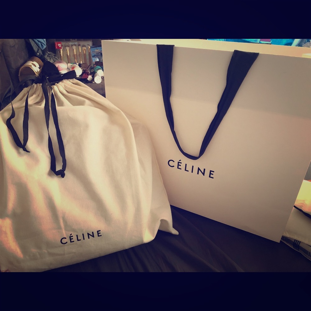 Céline Mini Luggage Baby Drummed Calfskin